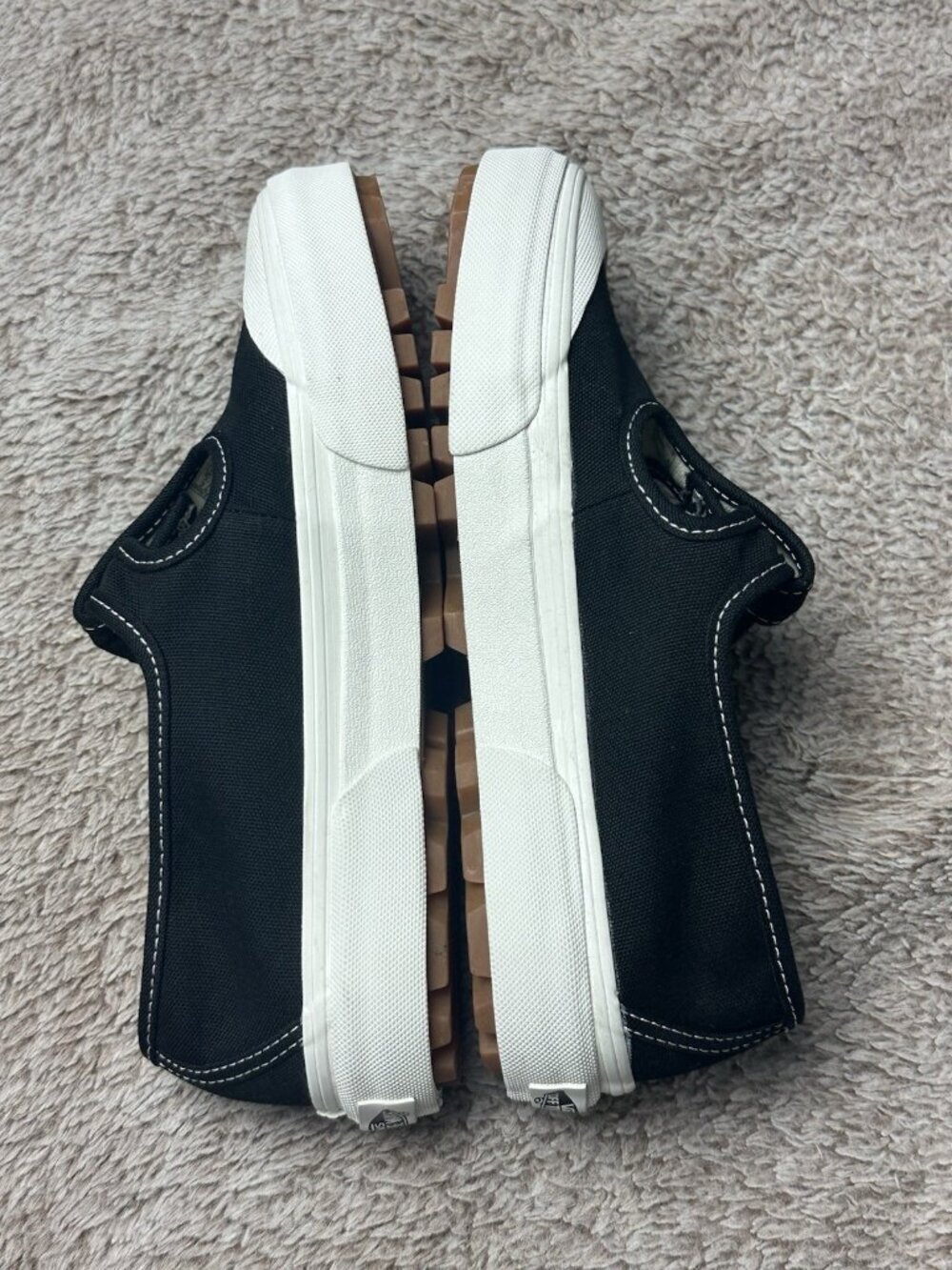 Vans Style 93 Mary Jane Women Size 7.5 Black White Canvas Buckle Shoes NEW - Picture 11 of 15
